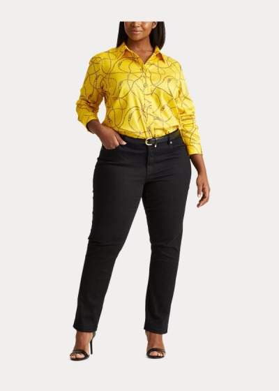 Women's Ralph Lauren Print Cotton-Sateen Shirts | 683120JAM